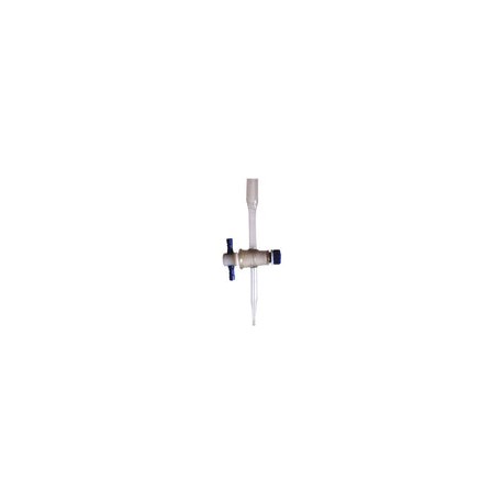 Bureta recta graduada 10ml clase A con llave de teflón. Modelo 1645A-10