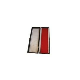 Estuche de madera forrado para 25 preparaciones. Modelo AE013-A