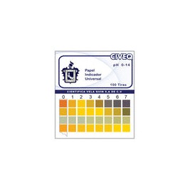 Papel indicador de pH 0-14. Modelo CVQ2051