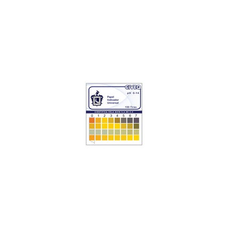 Papel indicador de pH 0-14. Modelo CVQ2051