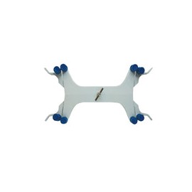 Pinza doble para bureta profesional metálica. Modelo CVQ-0126