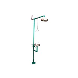 Regadera con lavaojos de galvanizado. Modelo CVQ-110C
